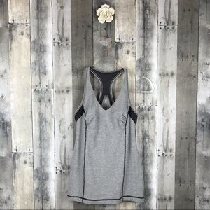 Lululemon Get Fit Tank Deep Indigo Stripe Sz 8 EUC